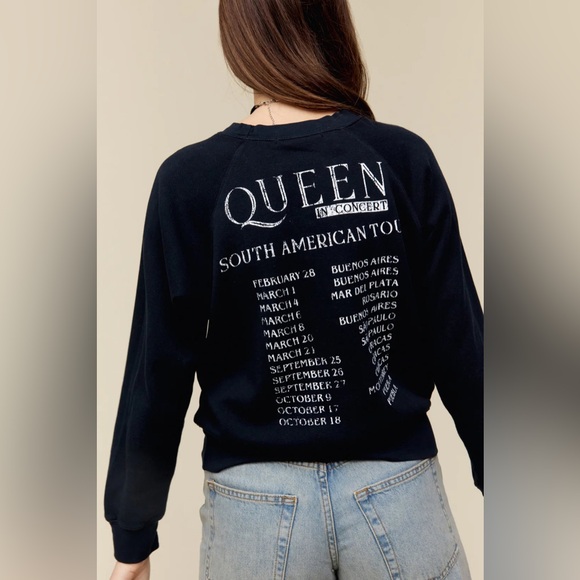 NWT DAYDREAMER QUEEN SOUTH AMERICAN TOUR RAGLAN CREW - Picture 4 of 11